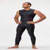 DEVOPS 3 Pack Men's Compression Shirts Sleeveless Workout Tank Top Baselayer for Gym Training, Running, Moisture Wicking (Large, Black/Black/Black) view 3