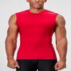 DEVOPS 3 Pack Men's Athletic Compression Shirts Sleeveless (Large, Black/Charcoal/Red) view 4
