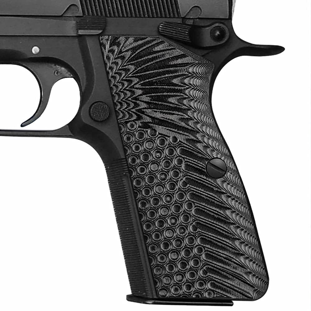 Coolhand G10 Gun Grips for Browning High Power and Tisas Regent BR9, Black Screws Included, Gun Metal, HP-N1-5