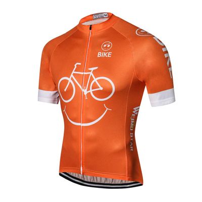Men's Cycling Jerseys Bike Jersey MTB Jersey Zip Mountain Road Clothes Bicycle top Shirts Summer Pro Team Racing Cycle Jersey for Men Breathable Quick Dry Orange Size L