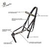 Exion Premium English Leather Figure 8 Bridle with Silver Clincher Noseband & Browband | Soft Padded Anatomical Crown Piece | Rubber Reins & Brass Buckles | Adjustable Fit | Jumping, Hunter, Eventing view 4