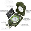 Proster IP65 Hiking Compass Waterproof Compass - Metal Compass Camping Compass with Sighting Clinometer with Carry Bag for Camping Hunting Hiking Geology Activities view 3