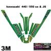 440 550 SX JS Compatible Kawasaki Jetski Vinyl Decal Sticker kit Custom Design 3M die Cut UV Lamination Blue (Rainbow) view 4