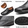 Men's Loafers Leather Casual Dress Shoes Driving Penny Boat Moccasins Flats Oxford Slippers Walking Black(12 M US,29 cm Heel to Toe view 4