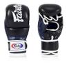 Fairtex FGV18 Muay Thai Boxing Gloves for Men, Women & Kids| MMA Gloves for Martial Arts|Made from Premium Quality Leather, Light Weight & Shock Absorbent Boxing Gloves-Large, Black/Blue view 2