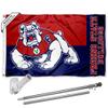 Fresno State Bulldogs Flag with Pole and Bracket Kit view 1