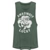 Marvel Classic Lucky Spidey Women's Muscle Tank, Pine Green Heather, X-Small view 1
