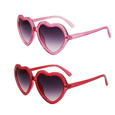 FOURCHEN Cool fashionable heart shaped sunglasses for kids,Novelty sunglasses love heart style,Children Heart Shaped Sunglasses Classic Girls UV400 Retro Love Kids Glasses