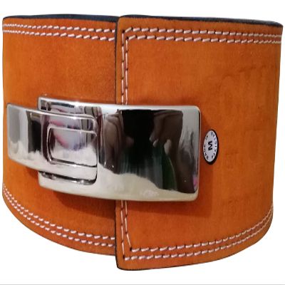 Omaha Belts New Powerlifting Belt with Lever Buckle - Weightlifting - (Medium 29-34 in) (Orange)