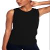 Bestisun Womens Exercise Tops Yoga Shirts Workout Dance Athletic Clothing Breathable Gym Tanks Black M view 2