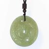 2" China Certified Nature Hetian Nephrite Jade Auspicious Dragon Hollow Carved Necklace Pendant 6637 view 1