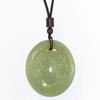 2" China Certified Nature Hetian Nephrite Jade Auspicious Dragon Hollow Carved Necklace Pendant 6637 view 2
