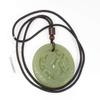 2" China Certified Nature Hetian Nephrite Jade Auspicious Dragon Hollow Carved Necklace Pendant 6637 view 4