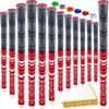 SAPLIZE Cross Cord Golf Grips Set of 13 Grips with Tape or Full Regripping Kit, Std/Mid/Jumbo, Low Taper Design, Multi-compound Hybrid, Anti-Slip Golf Club Grips, CL03 Series, Mid-Size, Red view 1