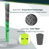SAPLIZE Cross Cord Golf Grips Set of 13 Grips with Tape or Full Regripping Kit, Std/Mid/Jumbo, Low Taper Design, Multi-compound Hybrid, Anti-Slip Golf Club Grips, CL03 Series, Mid-Size, Green view 2