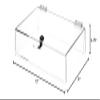 Plymor Clear Acrylic Locking Countertop Display Case, 2.75" H x 12" W x 8" D view 2