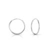 925 Sterling Silver Huggies Earrings - Silver Hoops 20 mm - Thin 1.5 mm - Sleeper Hoops for Women - Hypoallergenic Earrings for Women with Sensitive Ears view 1