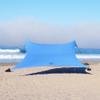 Neso Gigante Portable Beach Tent Sun Shelter - Lightweight Beach Shade Canopy - Easy Setup for Family Outings - Patented Reinforced Corners - UPF 50+ - 8ft Tall, 11 x 11ft - Periwinkle Blue view 1