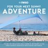 Neso Gigante Portable Beach Tent Sun Shelter - Lightweight Beach Shade Canopy - Easy Setup for Family Outings - Patented Reinforced Corners - UPF 50+ - 8ft Tall, 11 x 11ft - Periwinkle Blue view 2