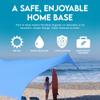 Neso Gigante Portable Beach Tent Sun Shelter - Lightweight Beach Shade Canopy - Easy Setup for Family Outings - Patented Reinforced Corners - UPF 50+ - 8ft Tall, 11 x 11ft - Periwinkle Blue view 3