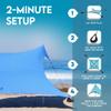 Neso Gigante Portable Beach Tent Sun Shelter - Lightweight Beach Shade Canopy - Easy Setup for Family Outings - Patented Reinforced Corners - UPF 50+ - 8ft Tall, 11 x 11ft - Periwinkle Blue view 4