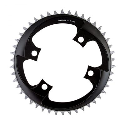 SRAM 46 Tooth 107mm BCD x 4-Bolt 1x12-Speed X-Sync Chainring, Blast Black