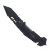 ASR Outdoor Camping EMS Emblem Pocket Knife Spring Assisted Serrated Tanto Blade Orange view 3