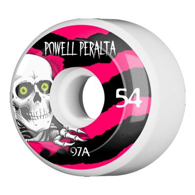 White/Pink Powell Peralta Ripper 54mm Skateboard Wheels