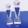 The Elegante Optical Crystal Glass Diamond Trophy Awards Recognition Achievement Reality Personalized Custom Laser Etched Engraving Trophy (Pink Diamond, 8.25" H) view 1