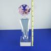 The Elegante Optical Crystal Glass Diamond Trophy Awards Recognition Achievement Reality Personalized Custom Laser Etched Engraving Trophy (Pink Diamond, 8.25" H) view 2