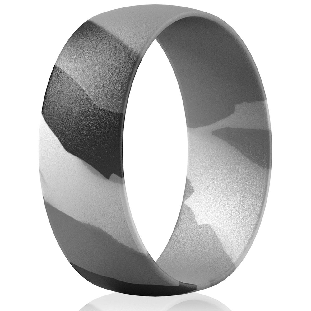 ThunderFit Silicone Wedding Rings Unisex, Rubber Engagement Bands 6.3mm Wide 1.65mm Thick - 1/2/3/4/5/6/7 Variety Multipack