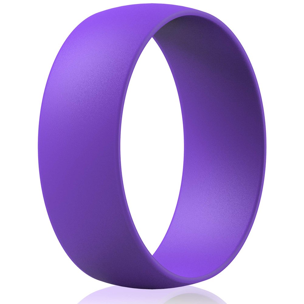 ThunderFit Silicone Wedding Rings Unisex, Rubber Engagement Bands 6.3mm Wide 1.65mm Thick - 1/2/3/4/5/6/7 Variety Multipack