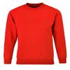 Boys Long Sleeve School Uniform Wear Jumper Girls Crew Neck Plain Sweatshirt Red 11-12 Years view 1
