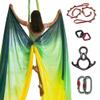 Aerial Silks Starter Kit - Durable 11Yards of Aerial Yoga Hammock with Hardware, Aerial Swing for Acrobatic Flying Yoga & All Levels (Aerial Rigging Point Up to 14ft) view 1