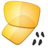 SAUCER Premium Replacement Lenses & Nosepads for Oakley Double Edge OO9380-66mm Sunglasses High Defense - HD Yellow view 1