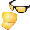 SAUCER Premium Replacement Lenses & Nosepads for Oakley Double Edge OO9380-66mm Sunglasses High Defense - HD Yellow view 2