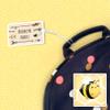 Kids Labels Durable Large Luggage & Bag Tag Bee Design view 2