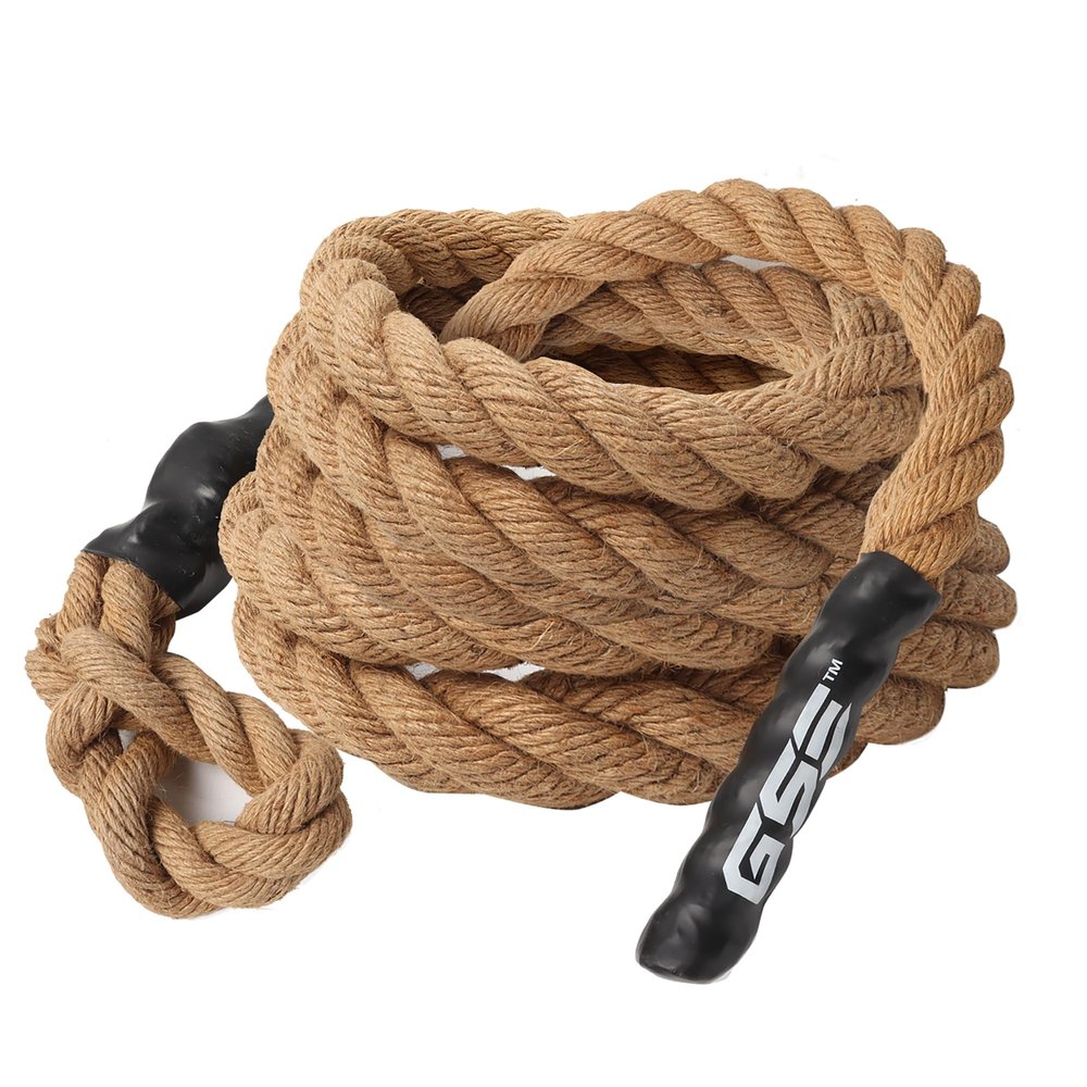 GSE Games & Sports Expert Gym Sisal Climbing Rope, Heavy Workout Rope for Indoor/Outdoor Workouts, Great for Climbing Exercises, Strength Training - 20 Feet