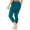 Core 10 Women's All Day Comfort High-Waist Side-Pocket Capri Yoga Legging, Teal Blue, X-Small view 2