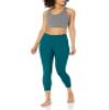 Core 10 Women's All Day Comfort High-Waist Side-Pocket Capri Yoga Legging, Teal Blue, X-Small view 4