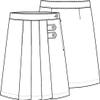 Classroom Uniforms Junior Junior Pleated Tab Scooter Skirt, Khaki, 15-16 US view 3