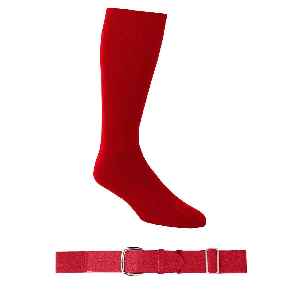 A4 Sportswear Red XL Socks & Red Adult Belt