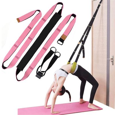 Back bend Assist Trainer - Improve Back and Waist Flexibility, Door Flexibility Stretching Strap, Home equipment for Ballet, Dance, Yoga, Gymnastics, Cheerleading, Splits (light pink)