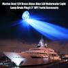 Aramox Marine Boat Underwater Light, 12V Brass Glass Blue LED Underwater Light Lamp Drain Plug1/2 NPT Yacht Accessory view 3
