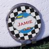 YouCustomizeIt Personalized Checkers & Racecars Golf Ball Marker - Hat Clip - Silver view 3