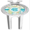 YouCustomizeIt Personalized Teal Circles & Stripes Golf Divot Tool & Ball Marker view 1