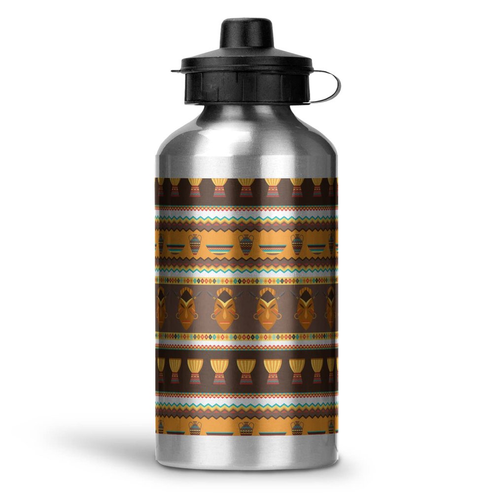 African Masks Water Bottle - Aluminum - 20 oz