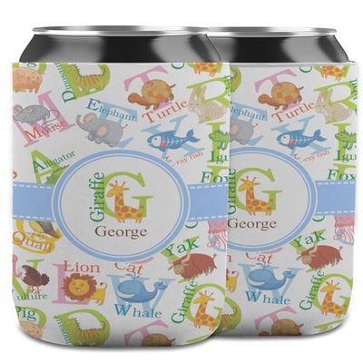 Personalized Animal Alphabet Can Cooler (12 oz) w/Name or Text