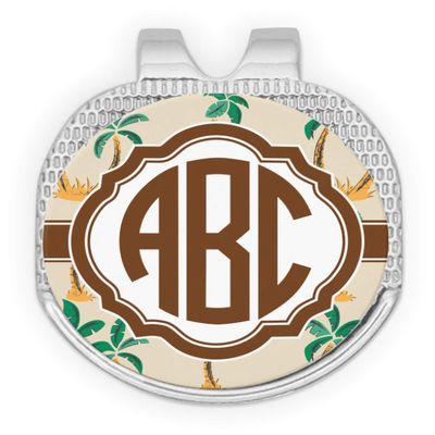 YouCustomizeIt Personalized Palm Trees Golf Ball Marker - Hat Clip - Silver