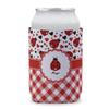 Personalized Ladybugs & Gingham Can Cooler (12 oz) w/Name or Text view 2